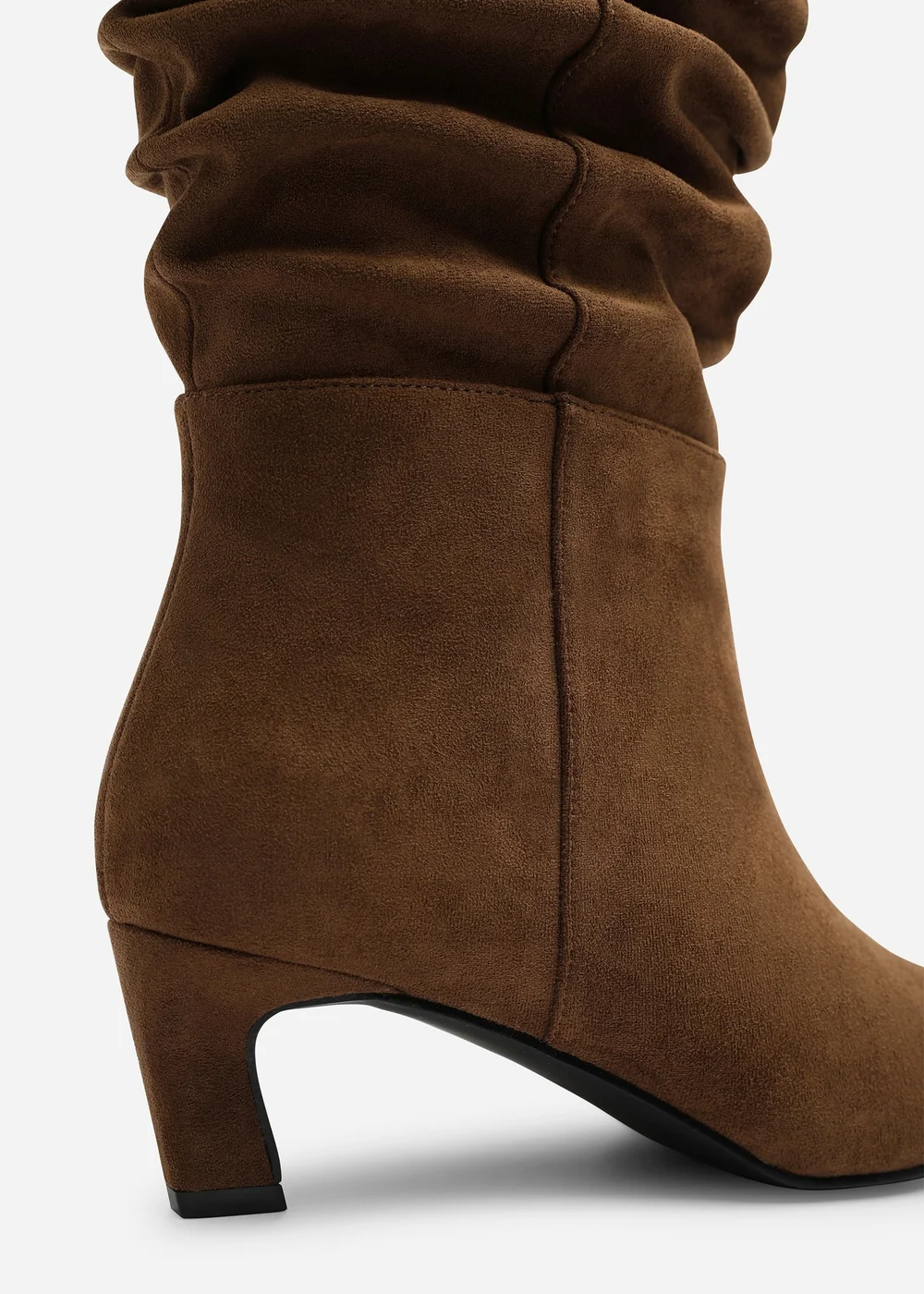 Where's That From Kensley Warm Brown Ruched Slouch Knee High Snipped Toe Boot - 4 Image 6