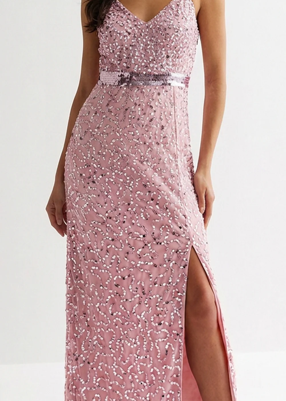 Gini London Blush Embelish Strappy Maxi Dress - 12 Image 3