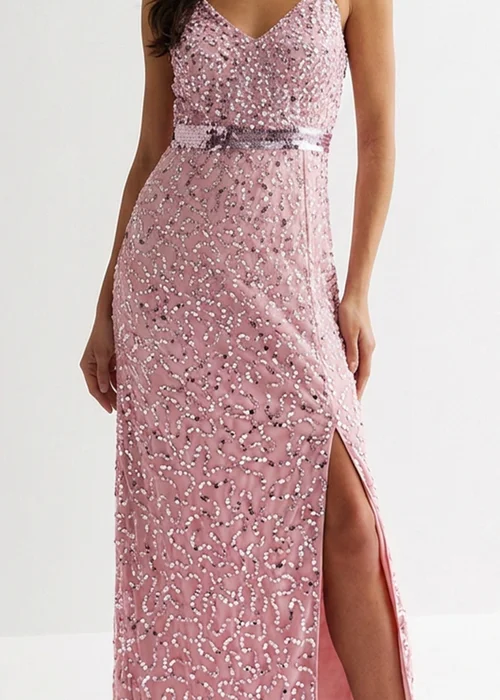 Gini London Blush Embelish Strappy Maxi Dress - 12 Image 3
