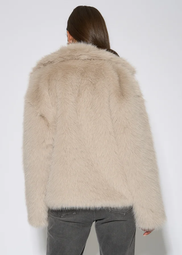 Gini London Blonde Faux Fur Jacket