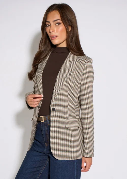 Gini London Neutral Tweed Heritage Blazer Jacket - 12 Image 4