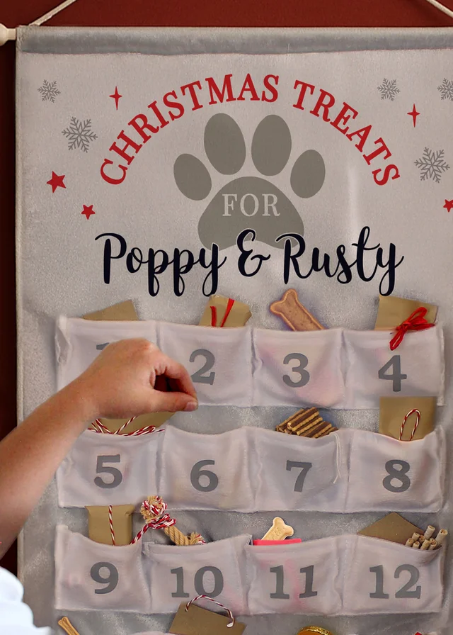 Personalised Memento Company Grey Pet Advent Calendar