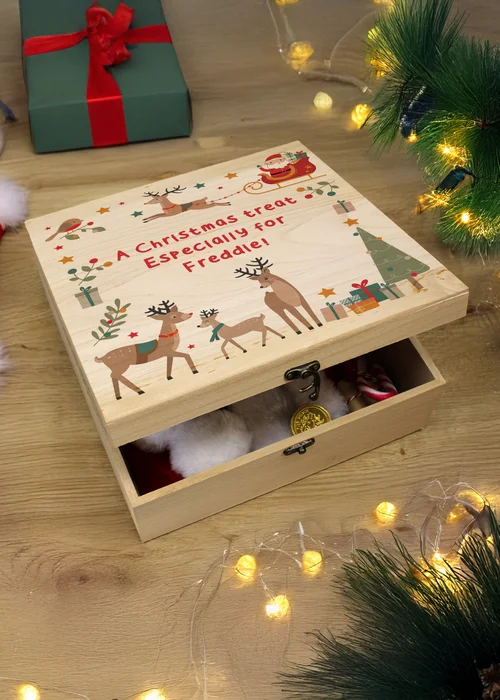 Personalised Memento Company Natural Santa & Reindeer Christmas Eve Box - One Size Image 3