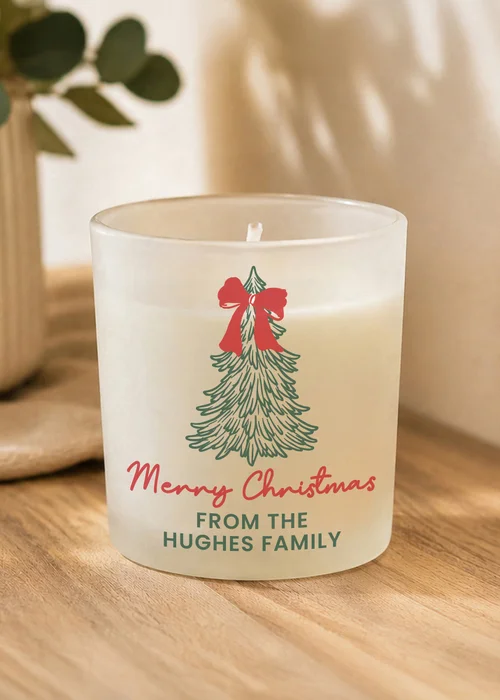 Personalised Memento Company Clear Christmas Tree Scented Jar Candle - One Size Image 3
