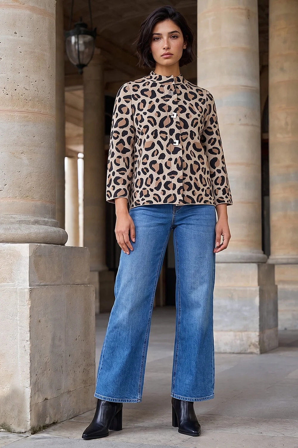 Roman Black Petite Animal Cardigan - 18 Image 2