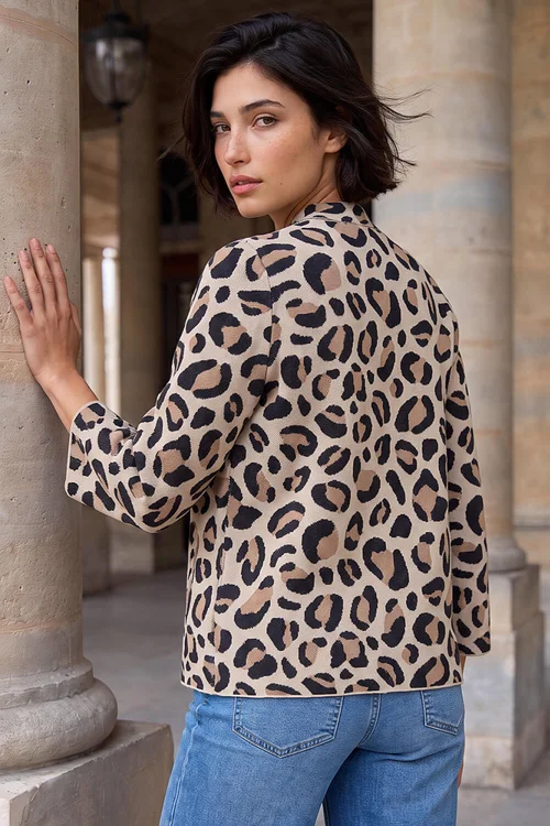 Roman Black Petite Animal Cardigan - 18 Image 3