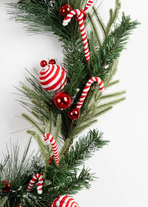Scottish Everlastings Candy Cane Garland 150cm - One Size Image 2