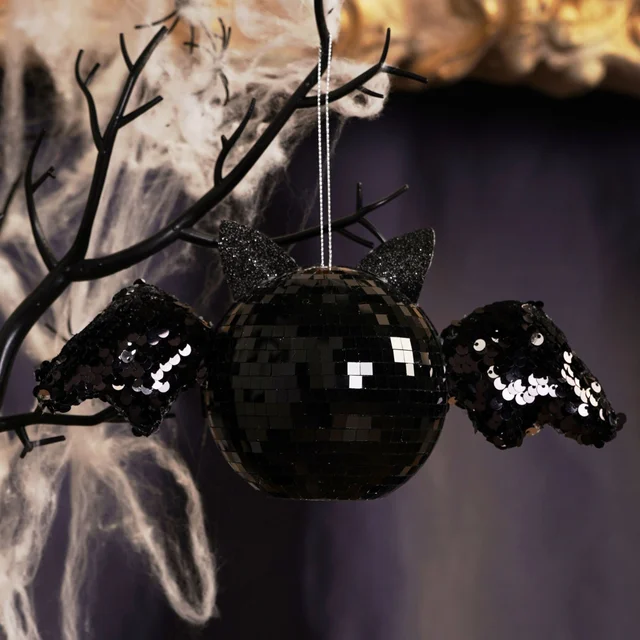 Hocus Pocus Novelties Black Hanging Disco Bat Decoration