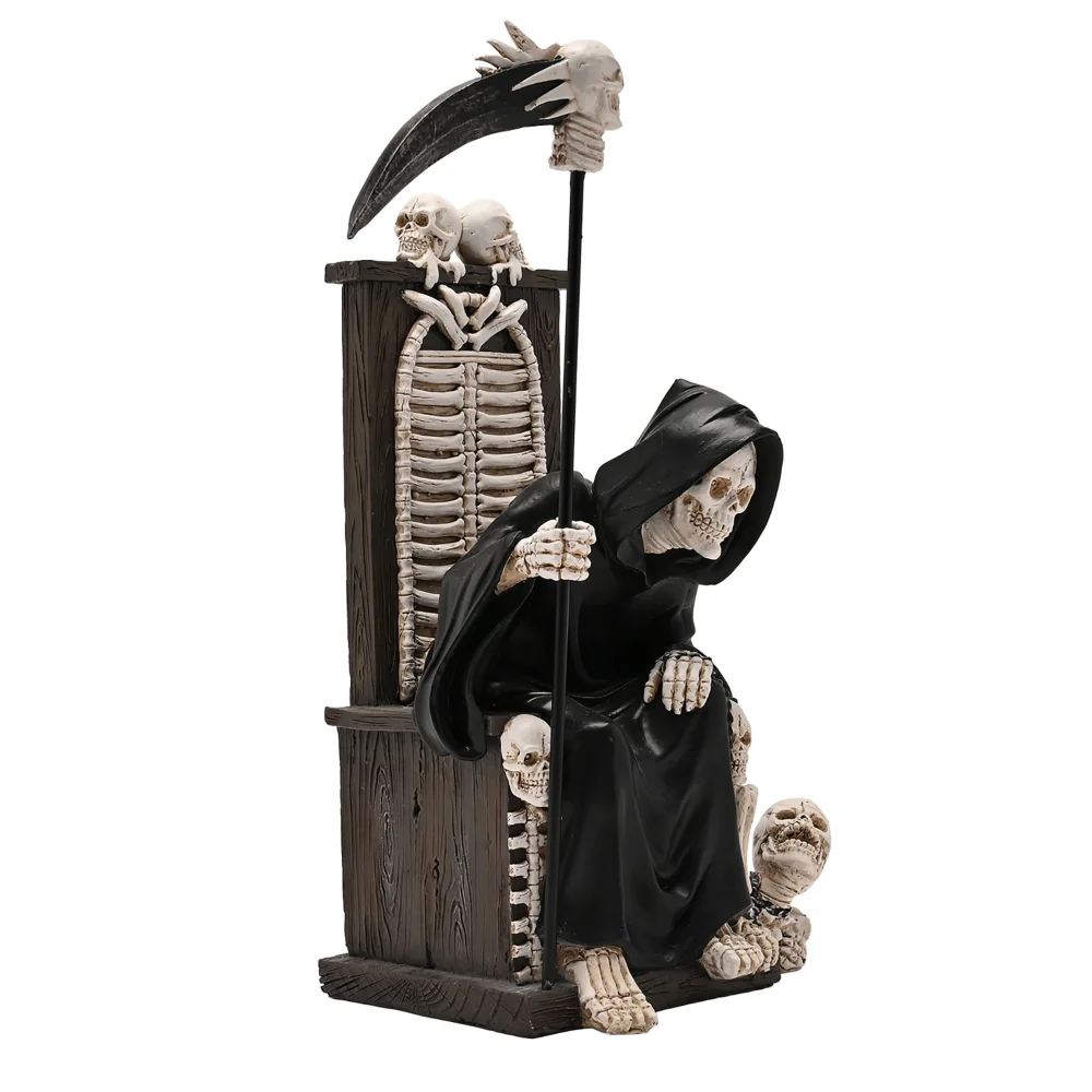 Hocus Pocus Novelties Black Grim Reaper Figurine - One Size Image 3