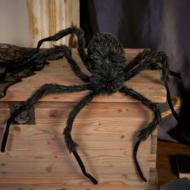 Hocus Pocus Novelties Giant Black Touch Spider Decoration