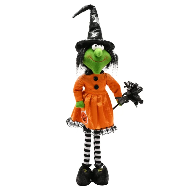 Hocus Pocus Medium Standing Witch with Telescopic Legs in multi-colour