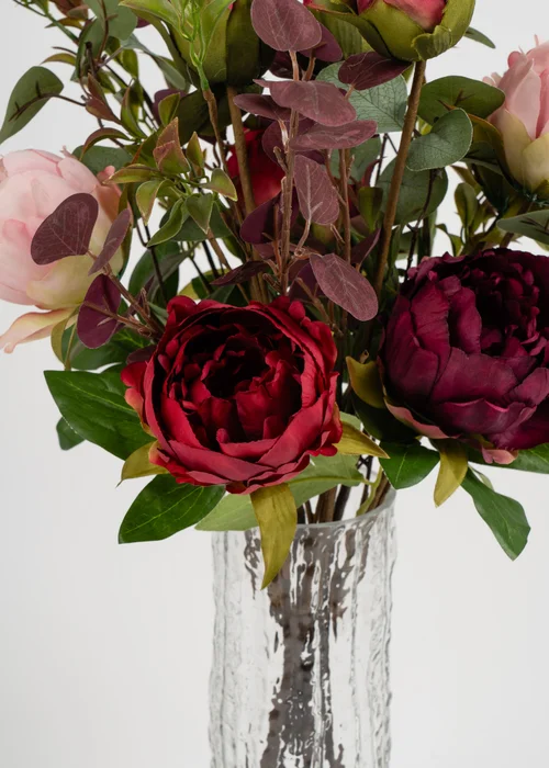 Scottish Everlastings Burgundy & Pink Rose Arrangement 57cm - One Size Image 2