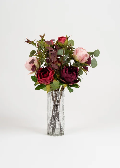 Scottish Everlastings Burgundy & Pink Rose Arrangement 57cm - One Size Image 3