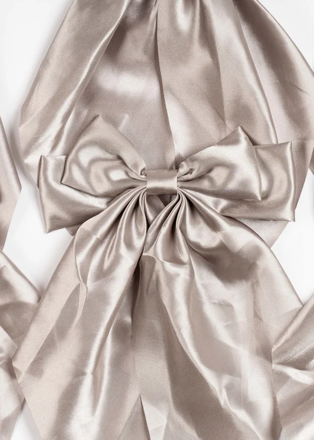 Scottish Everlastings Satin Bow Clip 6pc Set Silver 19cm