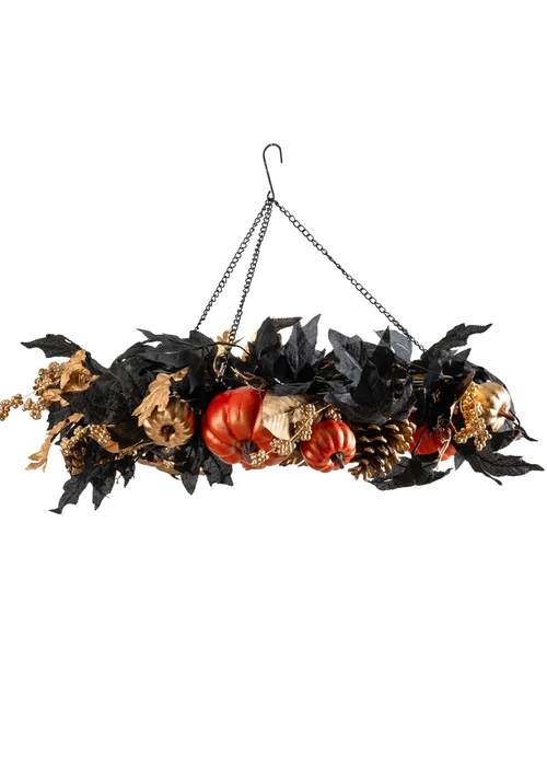 Scottish Everlastings Premium Hanging Wreath Black / Gold 55cm - One Size Image 2
