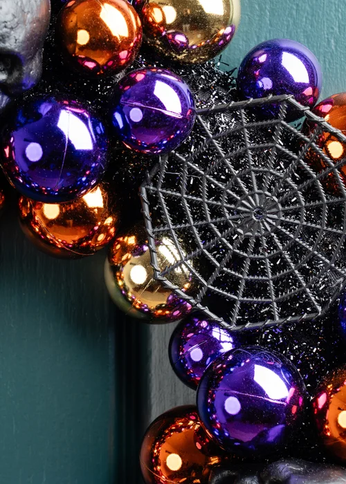 Scottish Everlastings Halloween Bauble Wreath 45cm - One Size Image 2