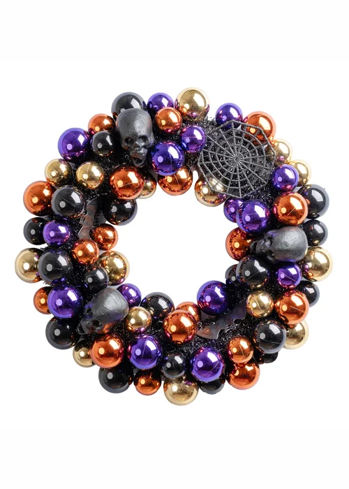Scottish Everlastings Halloween Bauble Wreath 45cm - One Size Image 3