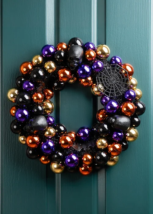 Scottish Everlastings Halloween Bauble Wreath 45cm - One Size Image 1