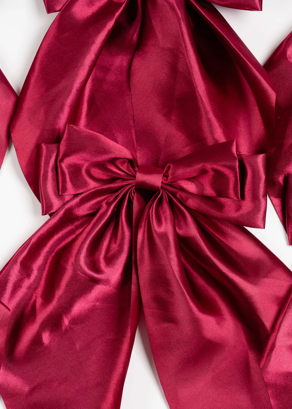Scottish Everlastings Satin Bow Clip 6pc Set Ruby 19cm - One Size Image 2