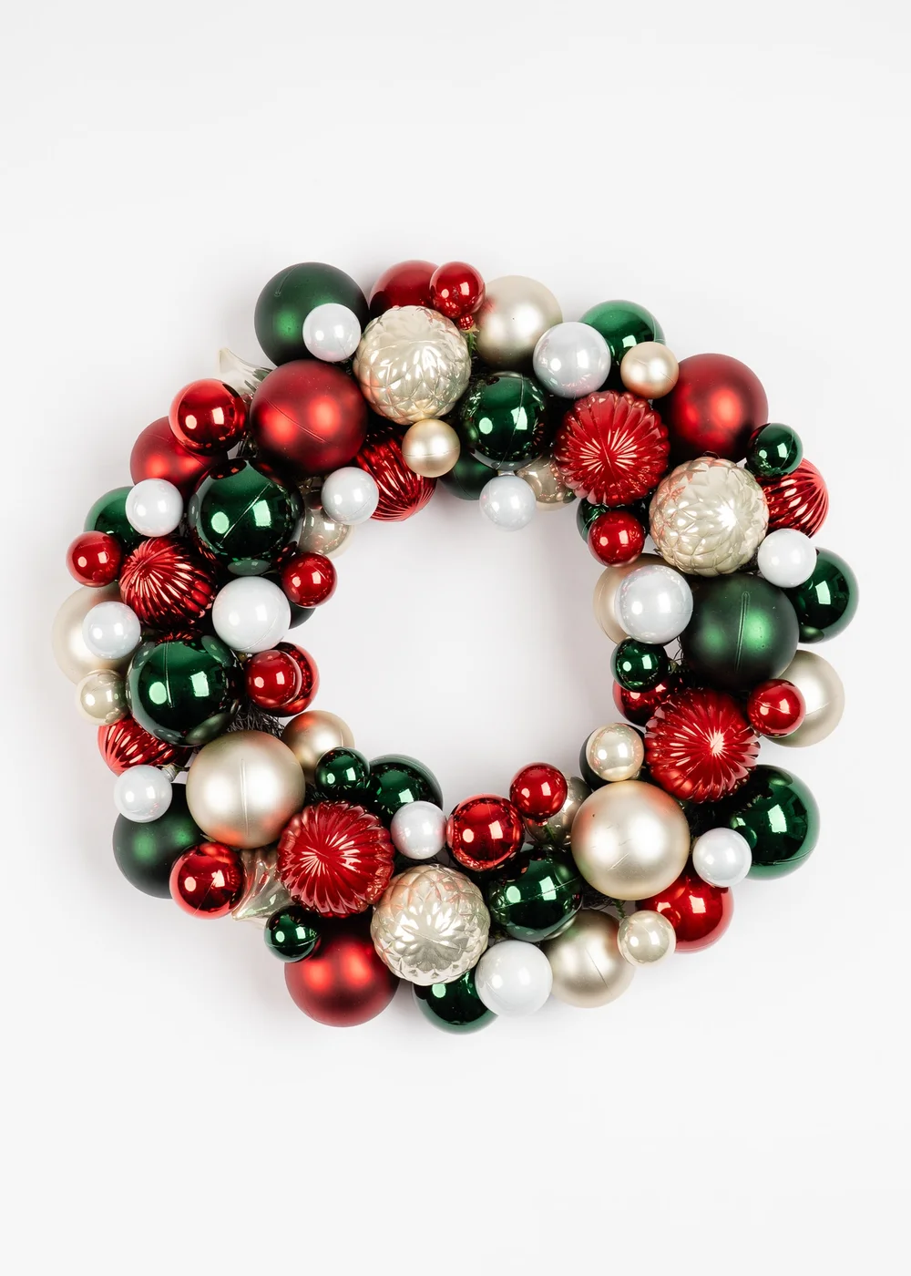 Scottish Everlastings Bauble Wreath Green-Red 41cm - One Size Image 3