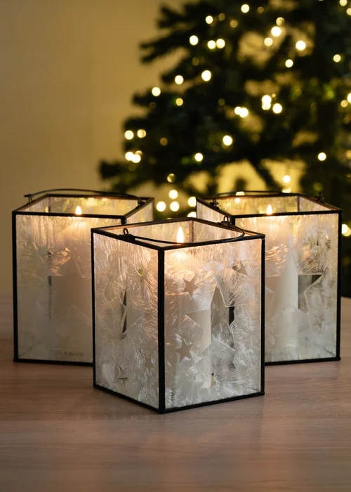 Scottish Everlastings Set of 3 Star Lanterns - One Size Image 1