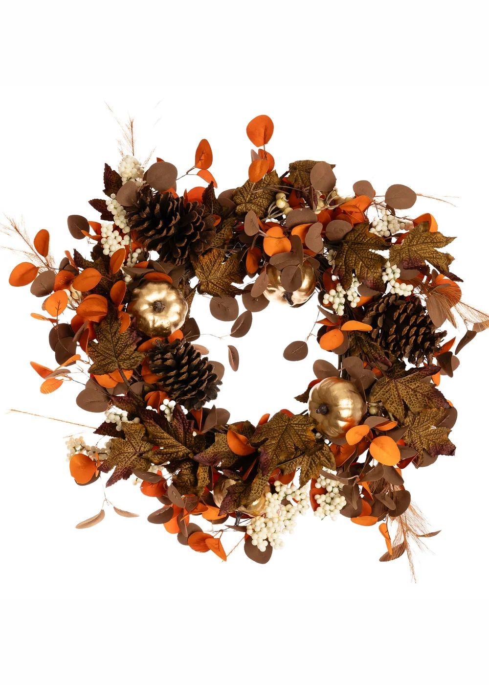 Scottish Everlastings Premium Wreath Brown / Gold 45cm - One Size Image 2