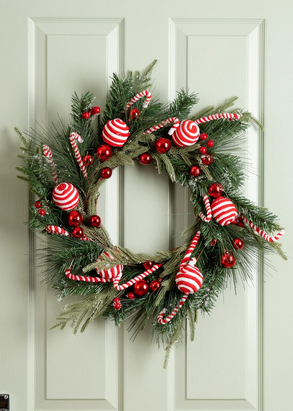 Scottish Everlastings Candy Cane Wreath 55cm - One Size Image 1