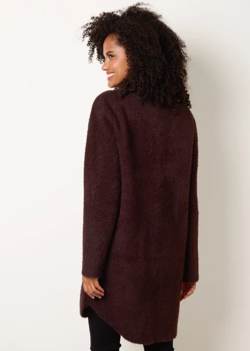 Blue Vanilla Brown Overcoat With Classic Collar - S/M Image 4