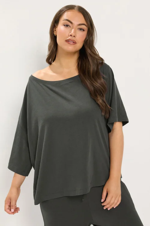 Yours Curve Grey Off Shoulder Tee - 14 Image 1