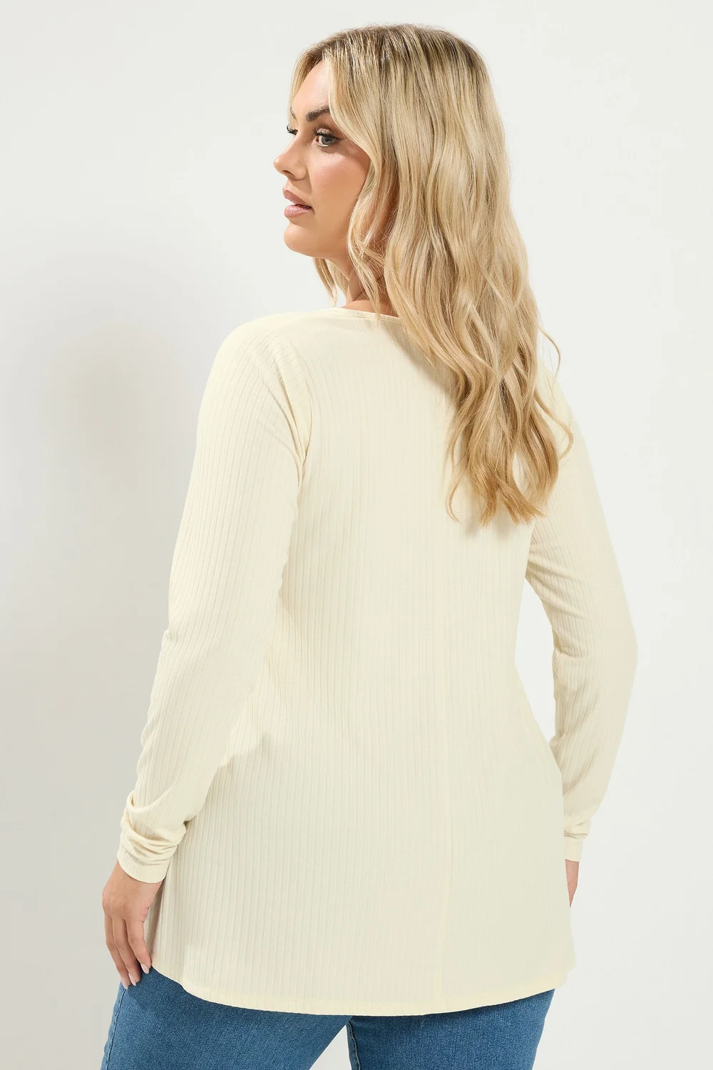 Yours Curve Cream Lace Insert Swing Top - 12 Image 4