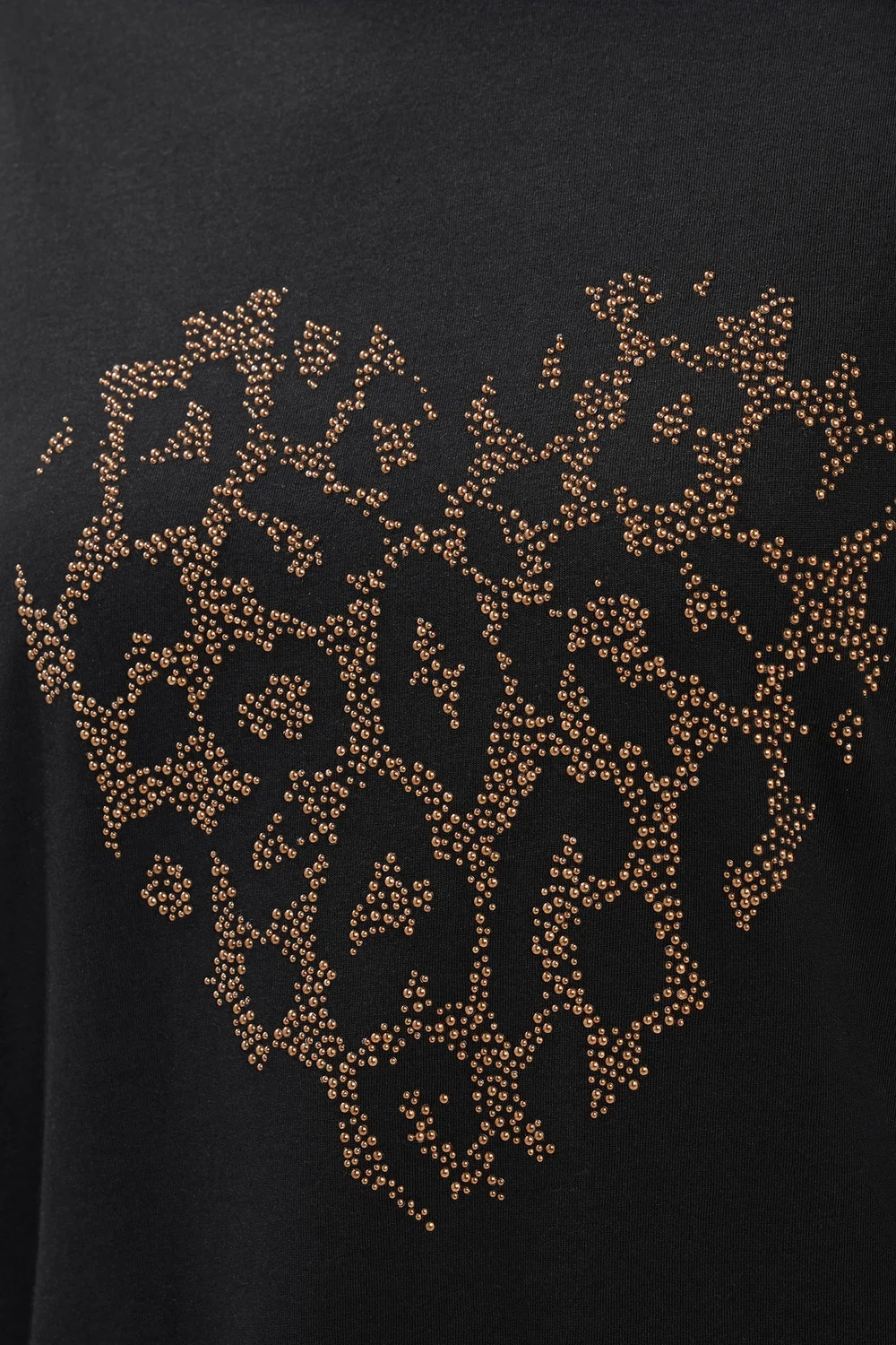 Yours Curve Black Studded Animal Heart T-Shirt - 20 Image 4