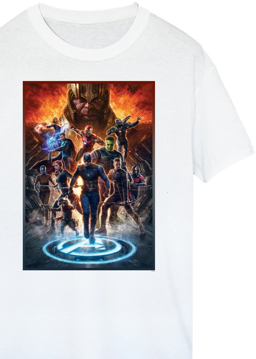 Spiral Galaxy Marvel Avengers Endgame Heroes At War White Graphic T-Shirt - XL Image 2