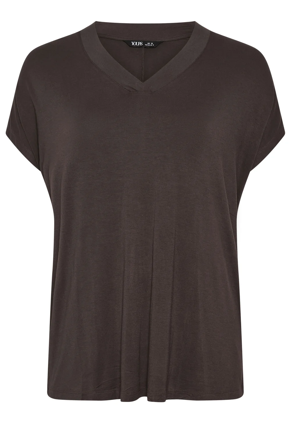 Yours Curve Chocolate Brown Grown On Sleeve Top - 18 Image 5