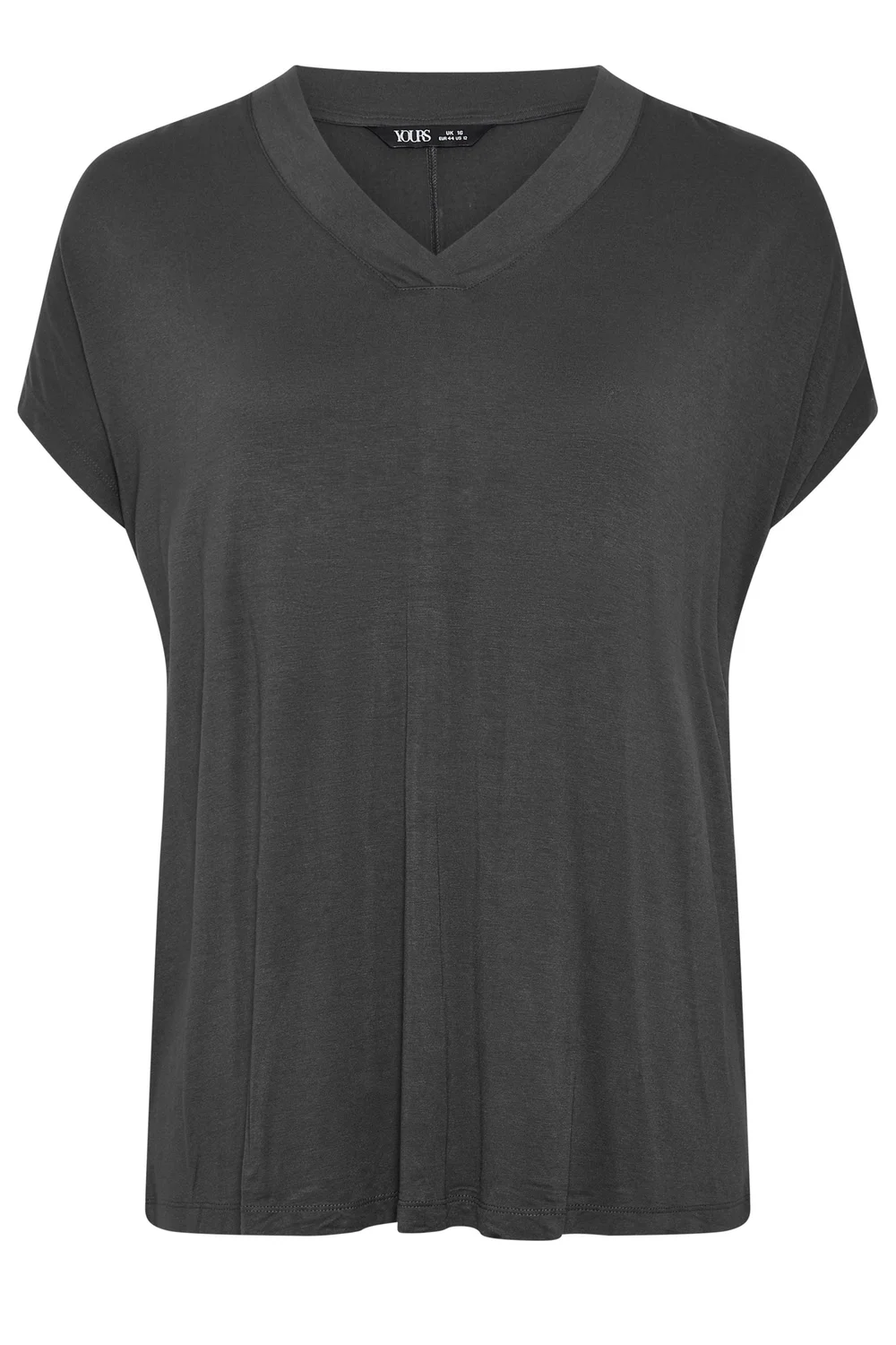 Yours Curve Grey Grown On Sleeve Top - 26-28 Image 5