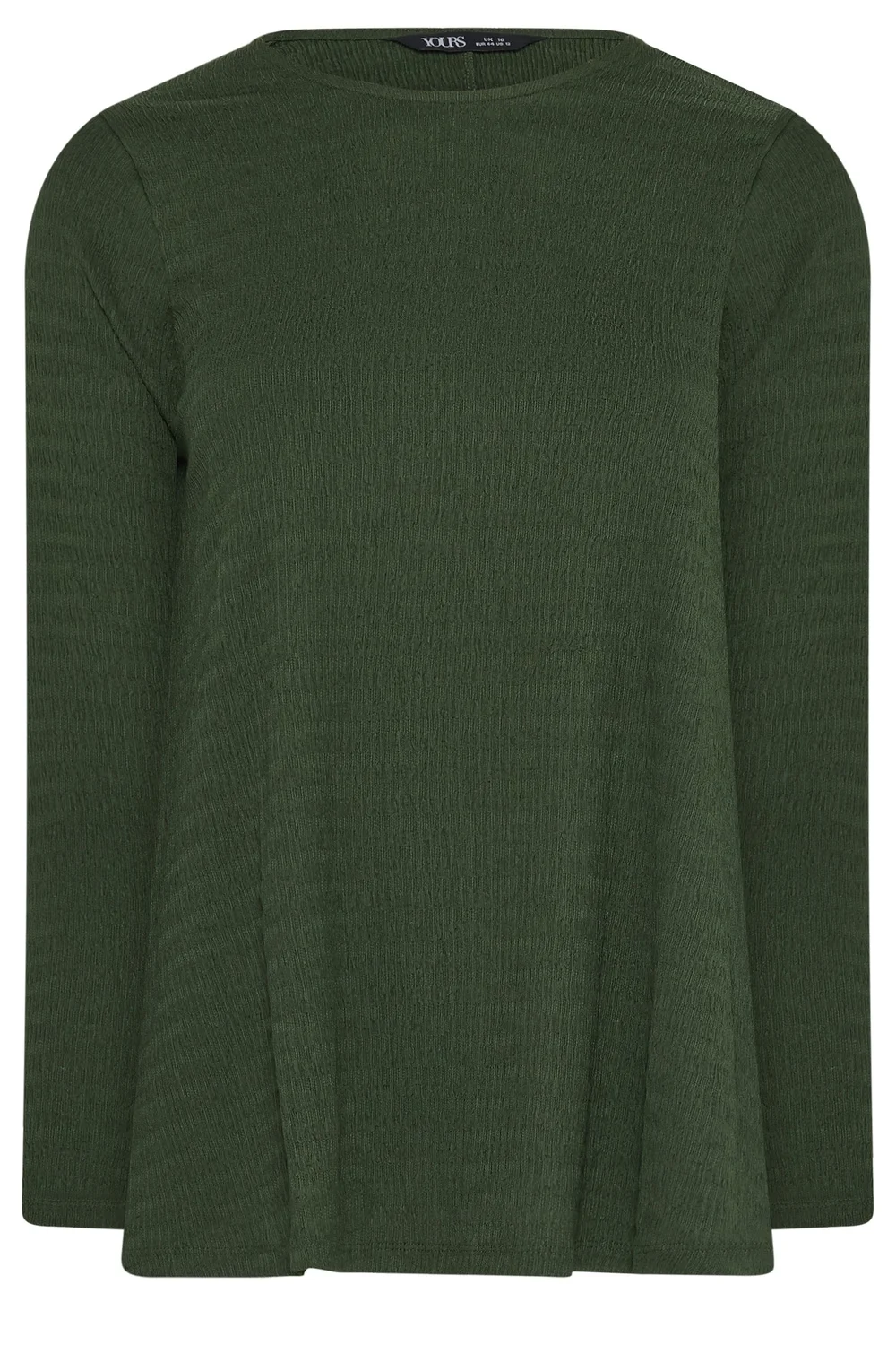 Yours Curve Khaki Green Swing Top - 30-32 Image 5