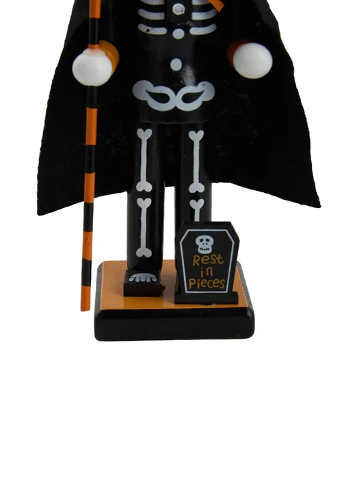 Lifeideas Halloween Wooden Skull Nutcracker Figurine Decoration - One Size Image 5