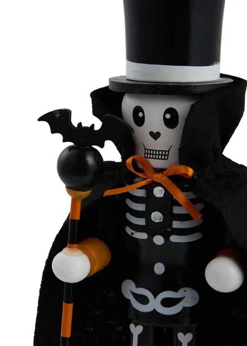 Lifeideas Halloween Wooden Skull Nutcracker Figurine Decoration - One Size Image 6