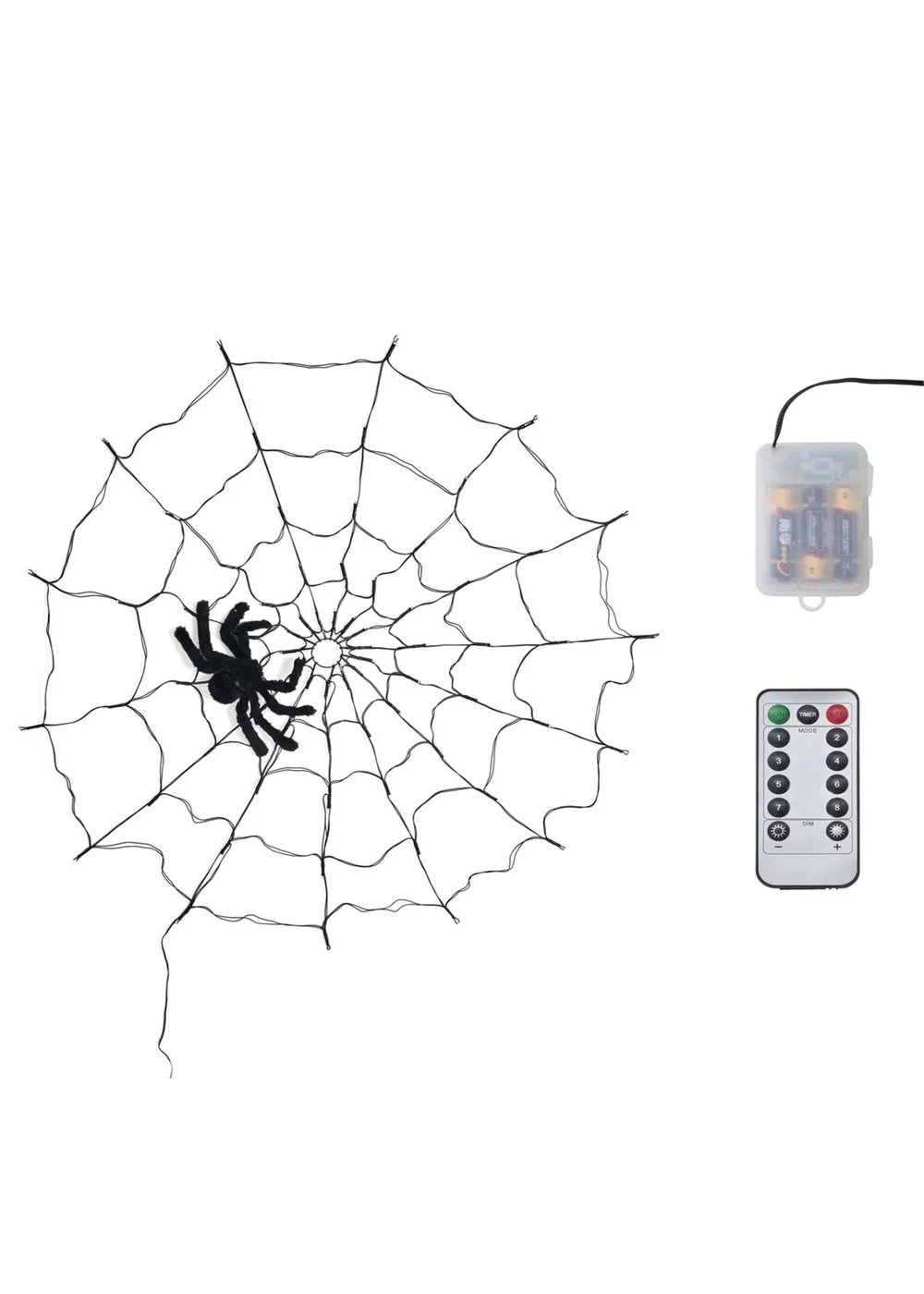 Lifeideas Halloween Spider Web Lights with Spider & Remote Control - One Size Image 4
