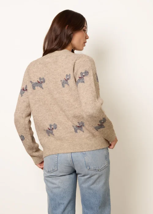 Blue Vanilla Stone Dog Button Down Cardigan With Bows - S Image 4