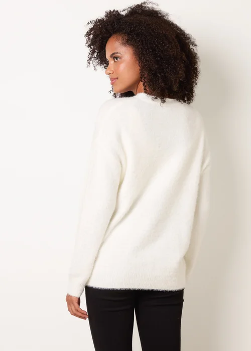 Blue Vanilla Ivory Intarsia Dog Jumper - M/L Image 4