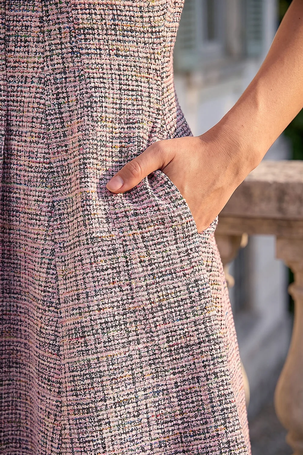 Roman Pink Petite Boucle Dress - 18 Image 4