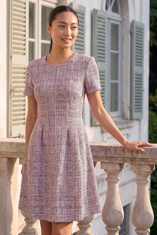 Roman Pink Petite Boucle Dress - 18 Image 3