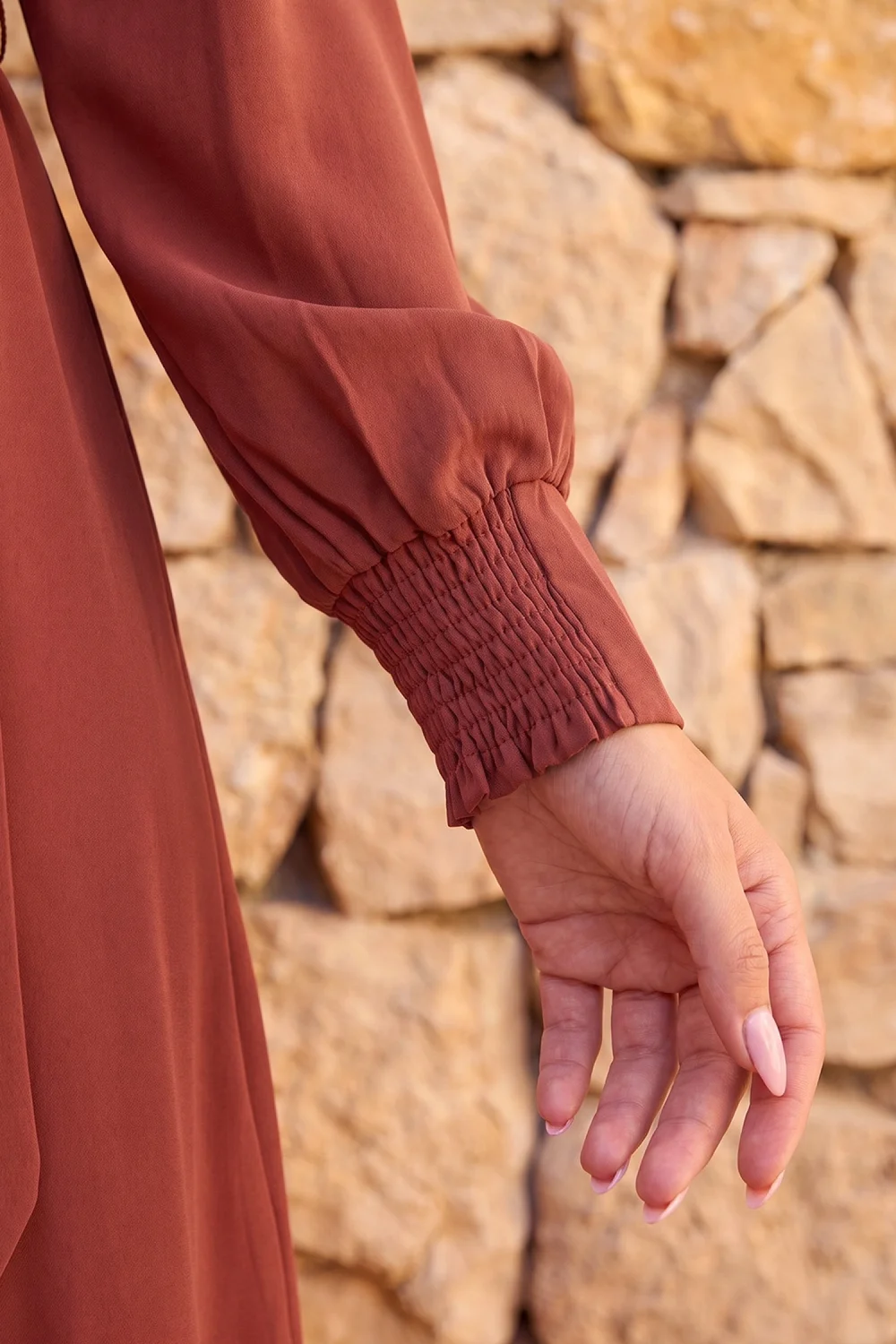 Roman Copper Tie Waist Buttoned Shirt Dress - 16 Image 4