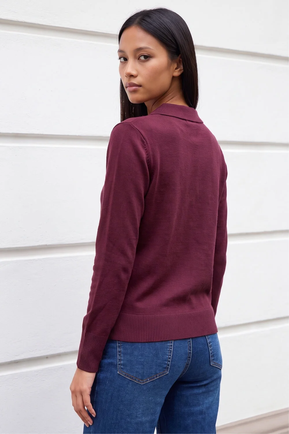 Roman Plum Petite Collar Cardigan - 18 Image 4