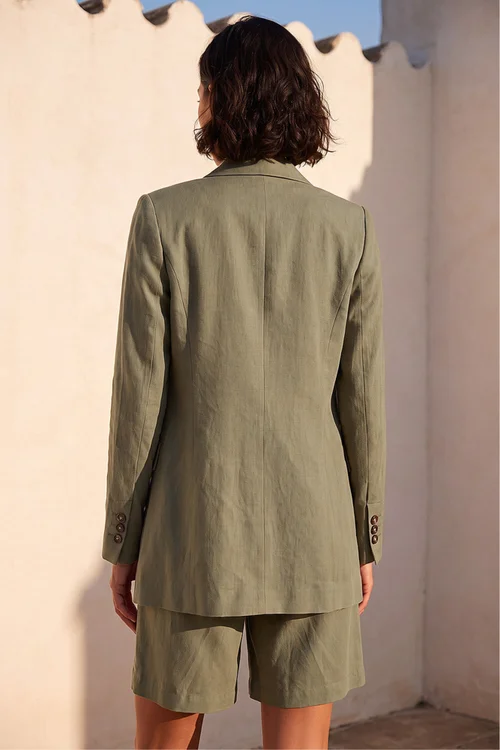 Roman Khaki Double Breasted Collar & Revere Jacket - 18 Image 2