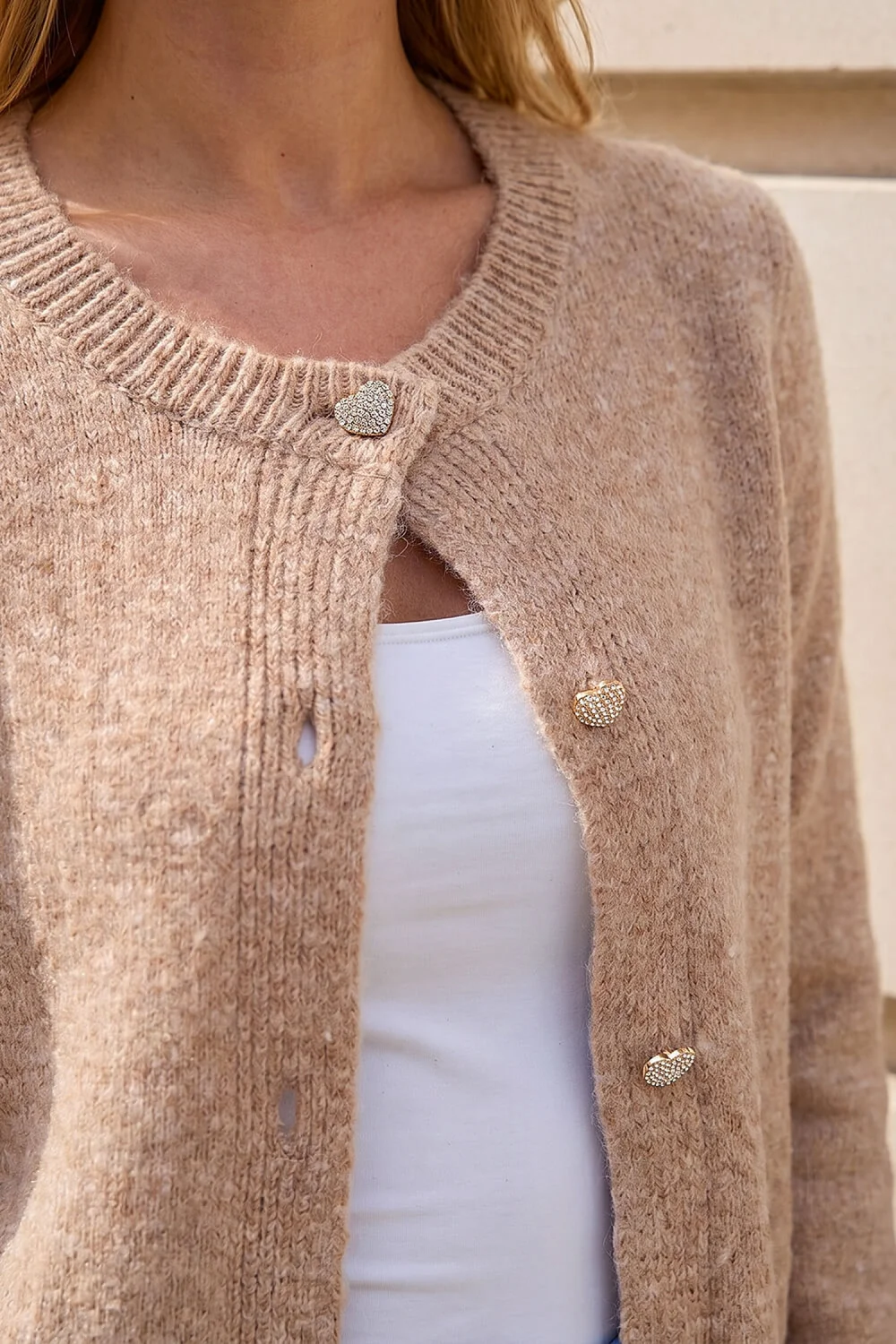 Roman Biscuit Sparkle Heart Button Cardigan - 18 Image 4