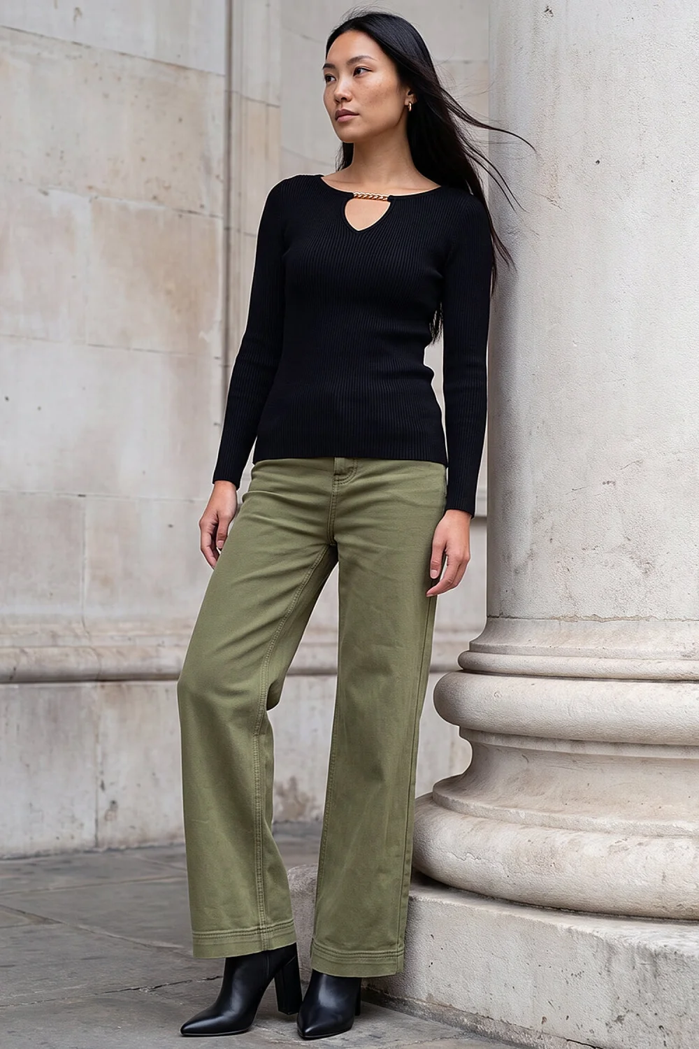 Roman Black Chain Neck Jumper - 16 Image 2
