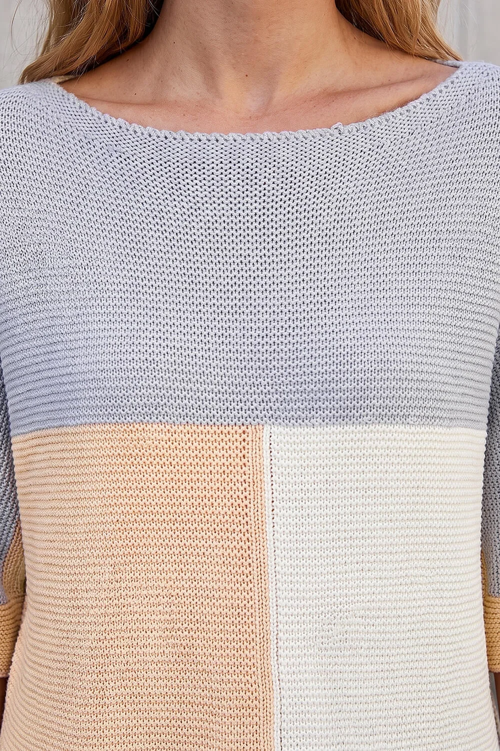 Roman Light Grey Colour Block Short Sleeve Jumper - 18 Image 4