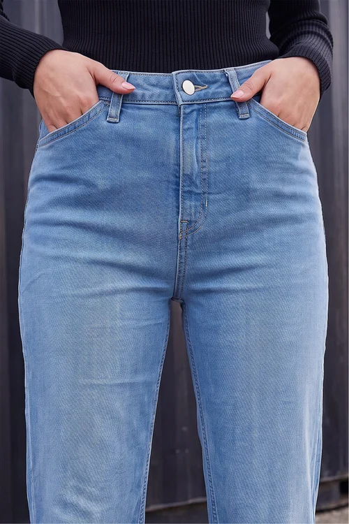 Dusk Denim Turn Up Wide Leg Jeans - 16 Image 4