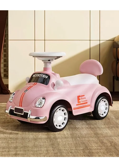 Kidkid Pink Foot-to-Floor Ride-On Car for Kids, 27.6x90x36.5cm - One Size Image 1